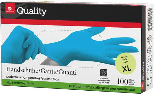 QUALITY Einweghandschuhe Nitril XL 975762 blau 100 Stück Idealshop