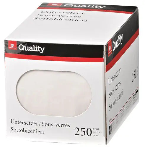 QUALITY Gläserunterlagen 992600 weiss 250 Stück Idealshop