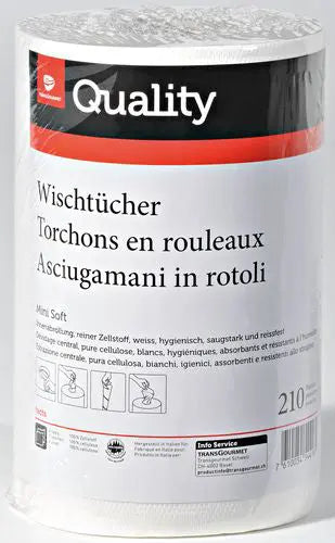 QUALITY Wischtücher soft mini 993340 2-lagig, 6 Rollen à 211 Blatt Idealshop