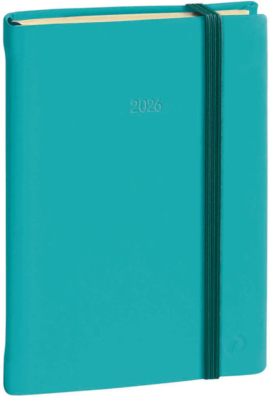 QUO-VADIS Agenda Daily 17 Pr. Silk 2026 376023Q 1T/1S türkis ML 12x17cm Idealshop