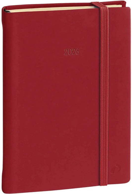 QUO-VADIS Agenda Silk Daily17 Pr. 2026 376016Q 1T/1S burgunder ML 12x17cm Idealshop
