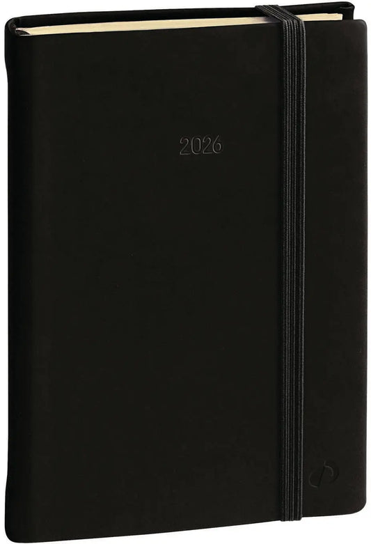 QUO-VADIS Agenda Silk DailyPocket 2026 617014Q 1T/1S schwarz ML 8,5x13cm Idealshop