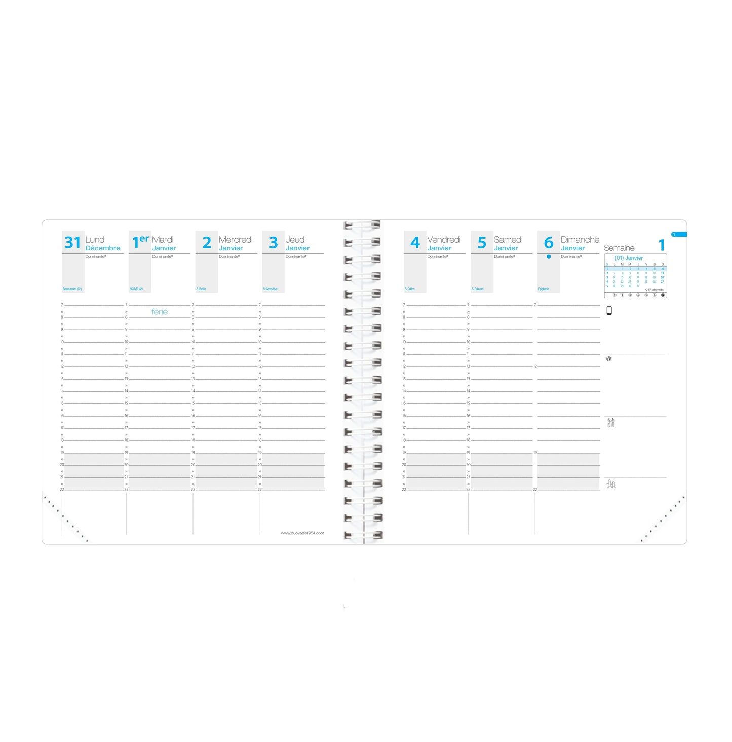 QUO-VADIS Agenda Time&Life medi. 2026 540066Q 1W/2S Ersatzkal. FR 16x16cm Idealshop