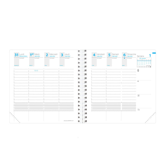 QUO-VADIS Agenda Time&Life medi. 2026 540066Q 1W/2S Ersatzkal. FR 16x16cm Idealshop