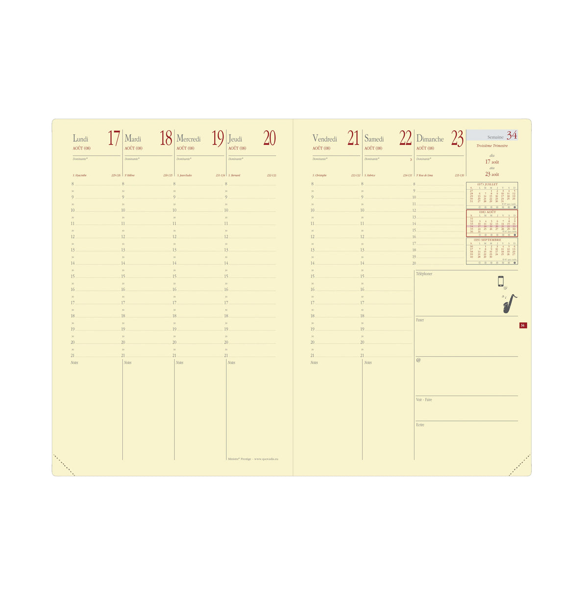 QUO-VADIS Ersatzinhalt Mini.Pres. 2026 286014Q 1W/2S Soho/Silk FR 16x24cm Idealshop