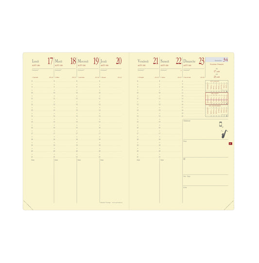 QUO-VADIS Ersatzinhalt Mini.Pres. 2026 286014Q 1W/2S Soho/Silk FR 16x24cm Idealshop