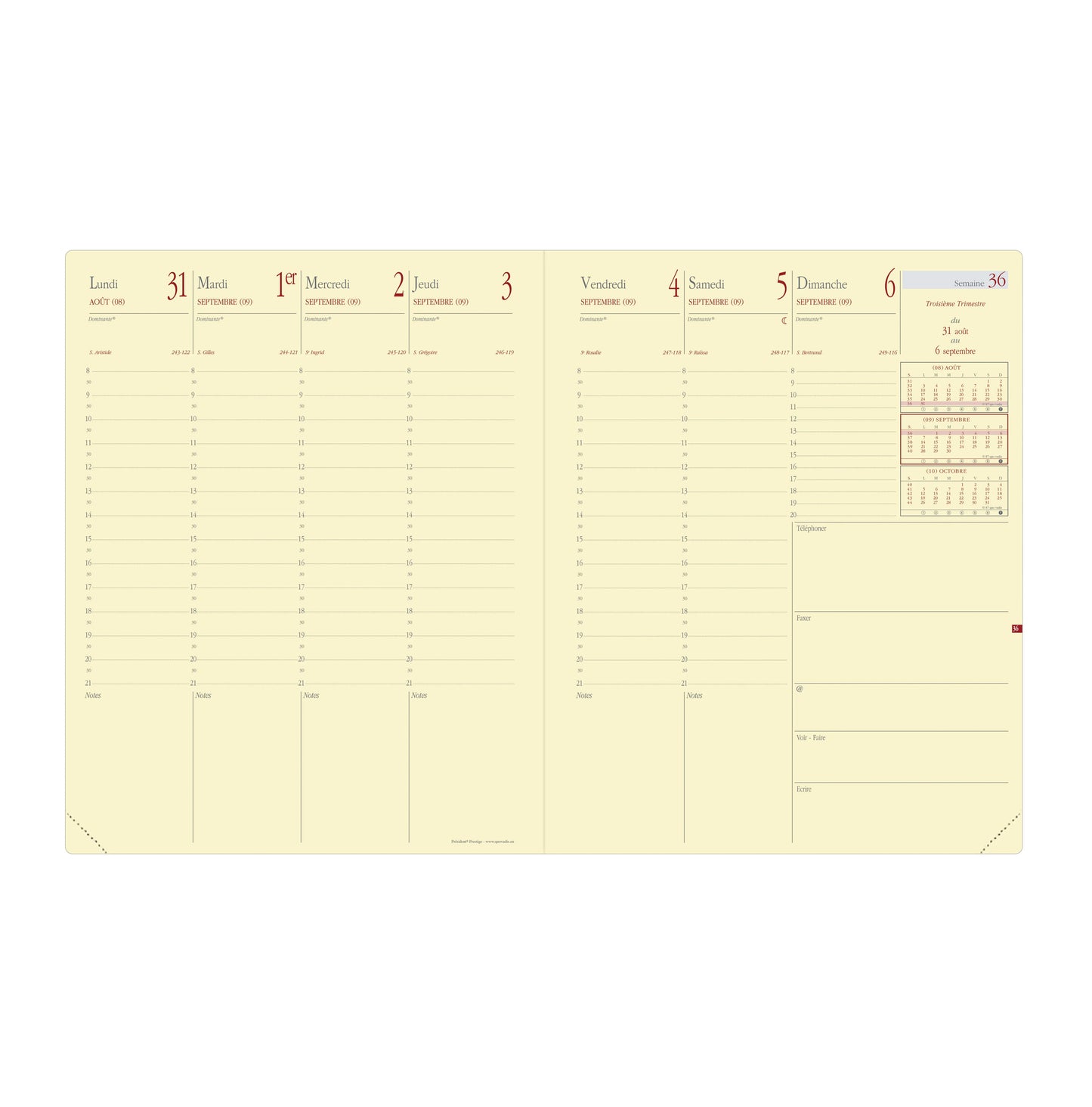 QUO-VADIS Ersatzinhalt Presid.Pr. 2026 287014Q 1W/2S Soho/Silk FR 21x27cm Idealshop