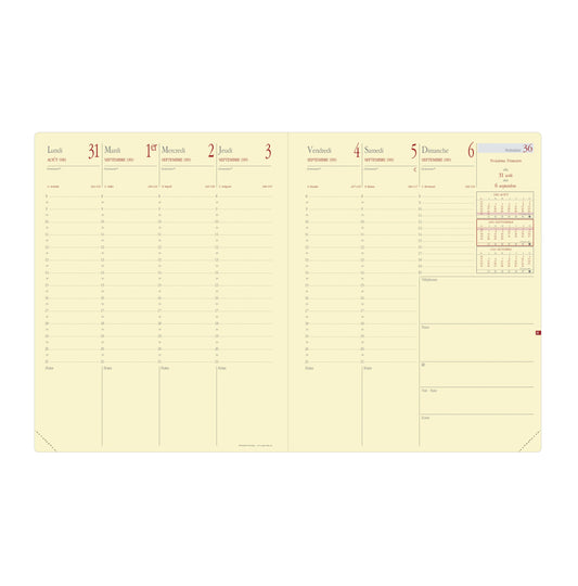 QUO-VADIS Ersatzinhalt Presid.Pr. 2026 287014Q 1W/2S Soho/Silk FR 21x27cm Idealshop
