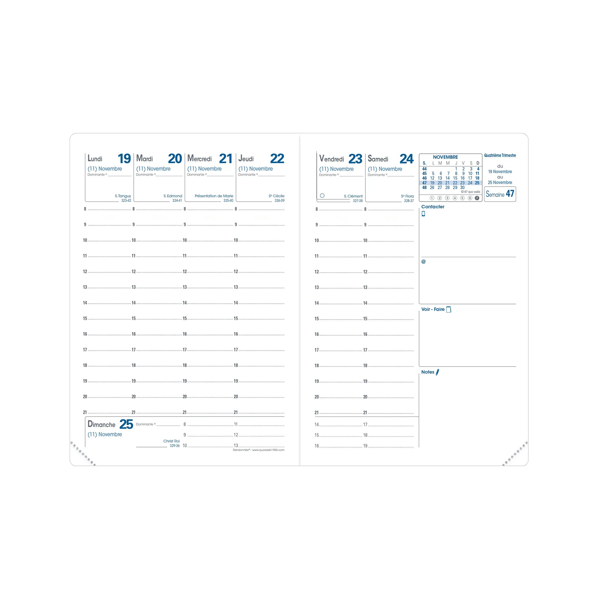 QUO-VADIS Ersatzinhalt Randonnee 2026 003004Q 1W/2S Impala/Club FR 9x12.5cm Idealshop