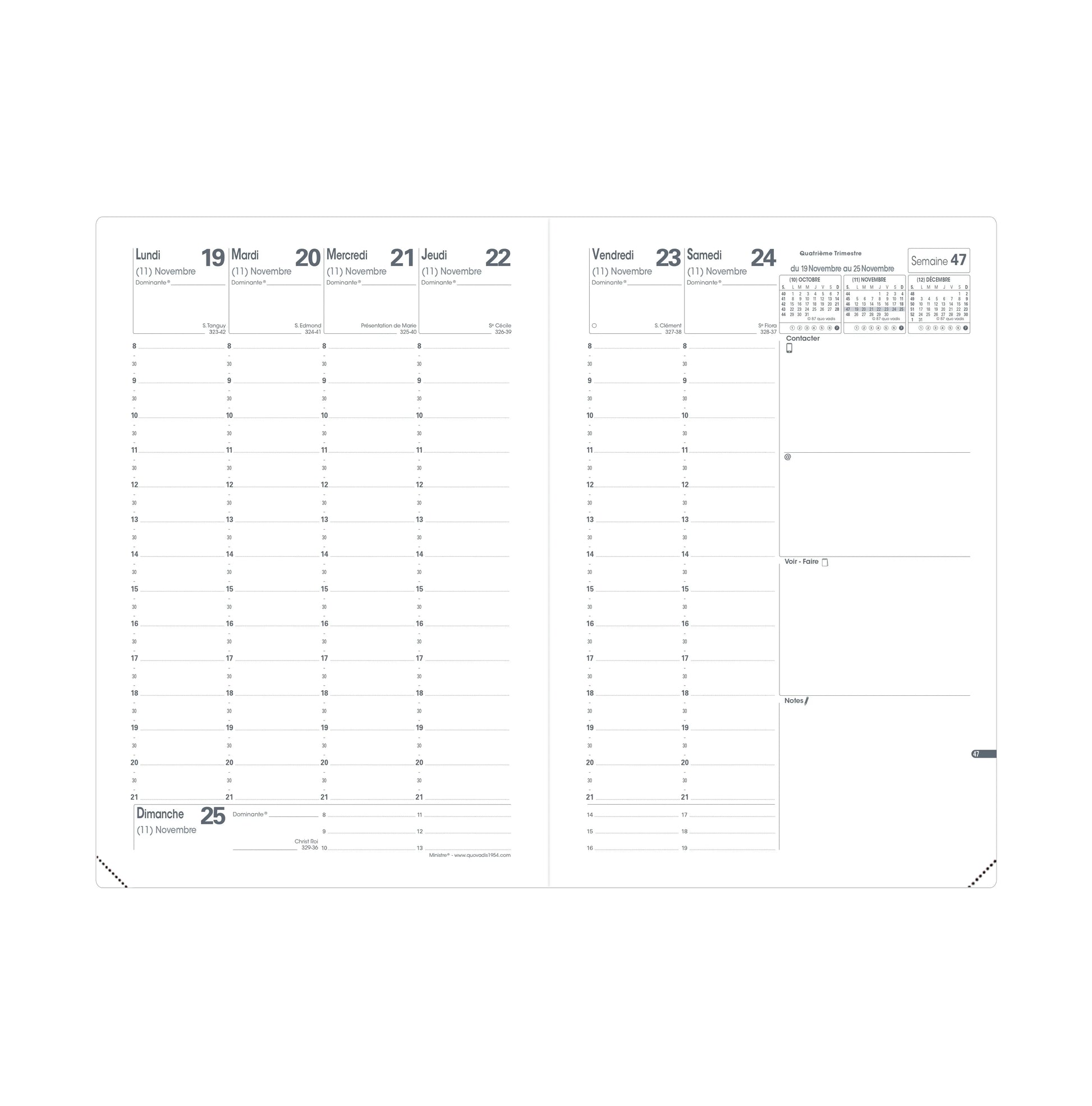 QUO-VADIS Ersatzinhalt+ Ministre 2026 015017Q 1W/2S Impala/Club FR 16x24cm Idealshop