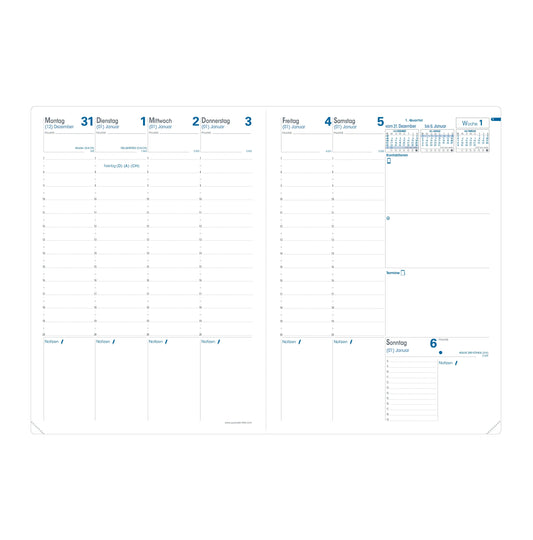 QUO-VADIS Ersatzinhalt+ Prenote 2026 024013Q 1W/2S Impala/Club DE 21x29.7cm Idealshop