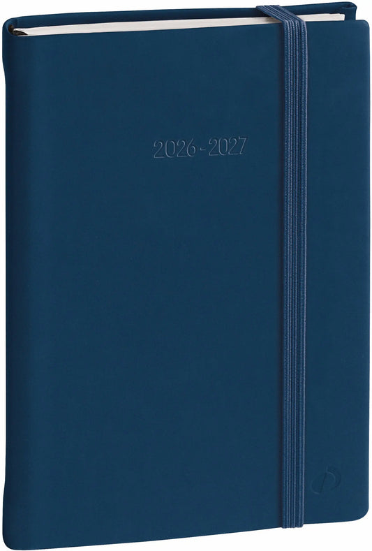 QUO-VADIS Eurotextagenda Silk 26/27 1281593Q 1T/1S 12M blau ML 12x17cm Idealshop
