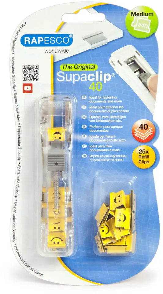 RAPESCO Clip Dispenser Emoji 1370 gelb Idealshop