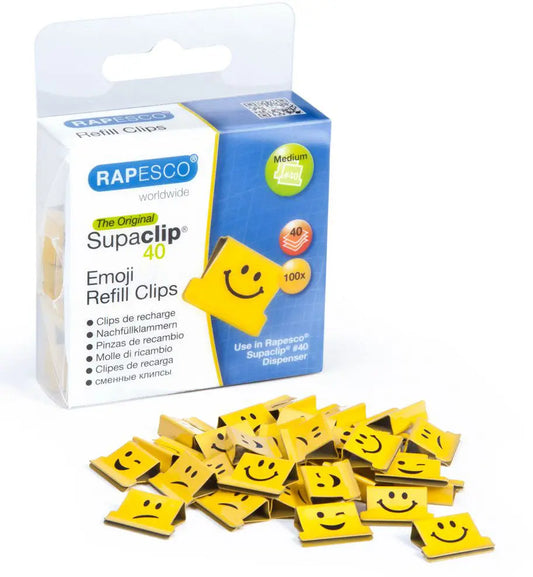 RAPESCO Clips Refill Emoji 1335 gelb 100 Stück Idealshop