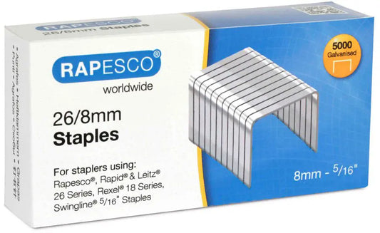RAPESCO Heftklammern 26/8mm S11880Z3 5000 Stück verzinkt Idealshop