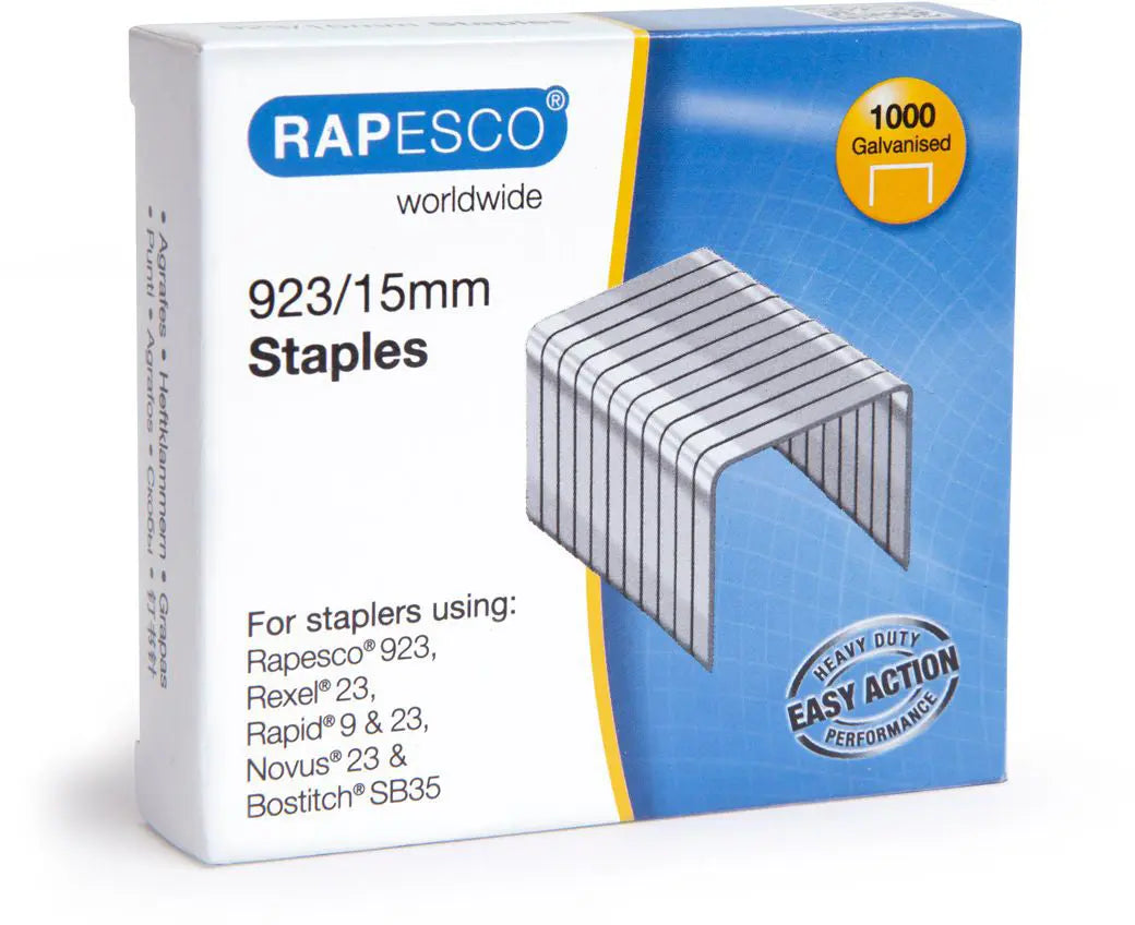 RAPESCO Heftklammern 923/15mm 1239 1000 Stück verzinkt Idealshop