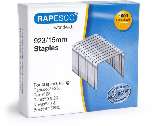 RAPESCO Heftklammern 923/15mm 1239 1000 Stück verzinkt Idealshop