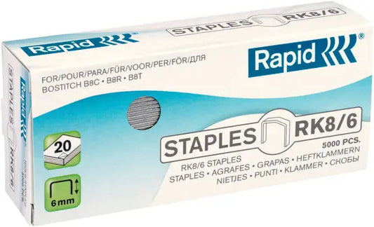 RAPID Heftklammern RK8/6 24873700 verzinkt 5000 Stück Idealshop