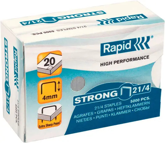 RAPID Heftklammern Strong 21/4mm 24867400 verzinkt 5000 Stück Idealshop