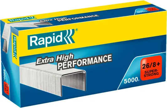 RAPID Heftklammern SuperStrong 26/8+ 24862200 verzinkt 5000 Stück Idealshop