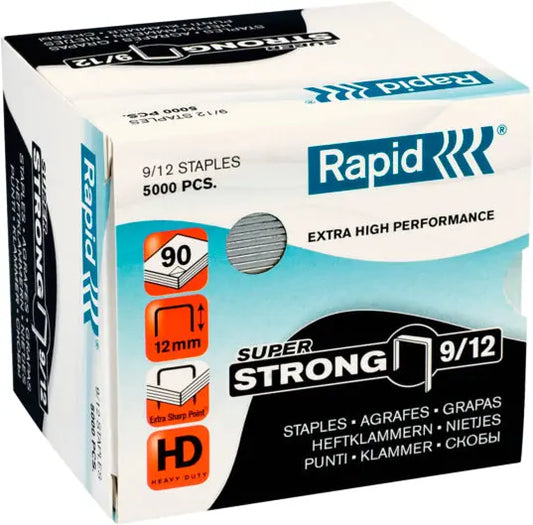 RAPID Heftklammern SuperStrong 9/12 24871400 verzinkt 5000 Stück Idealshop