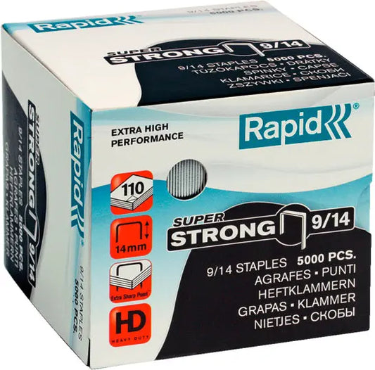 RAPID Heftklammern SuperStrong 9/14 24871500 verzinkt 5000 Stück Idealshop