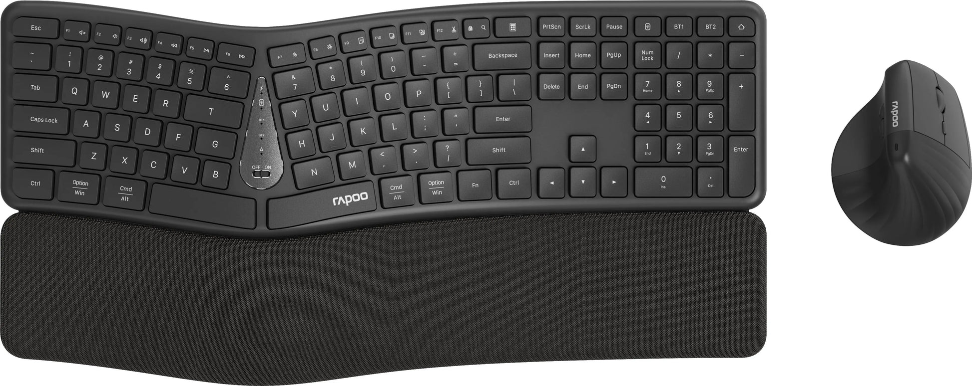RAPOO 8810M Ergonomic Deskset 13115 Wireless, Grey Idealshop