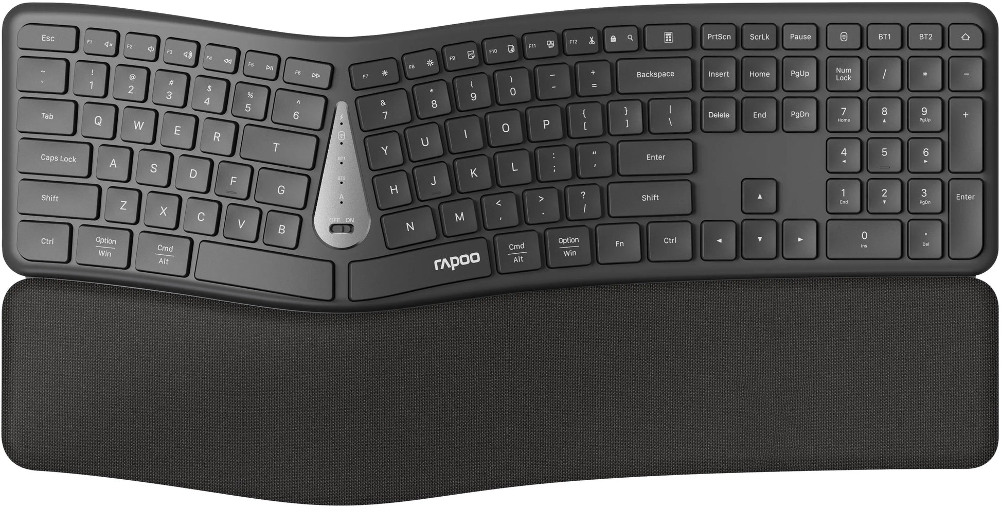 RAPOO E8810M Ergonomic Keyboard 13125 Wireless, Grey Idealshop