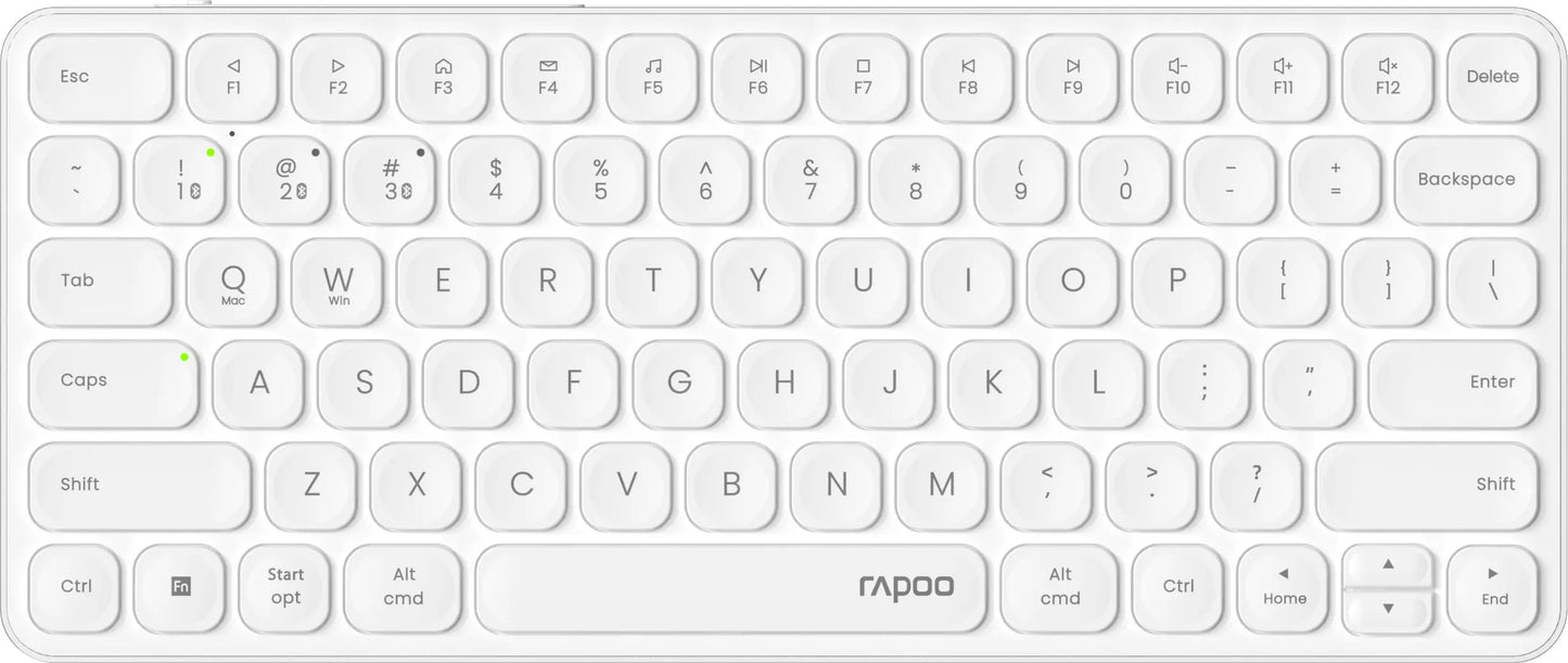 RAPOO E9610M ultraslim Keyboard 12641 Wireless, White Idealshop