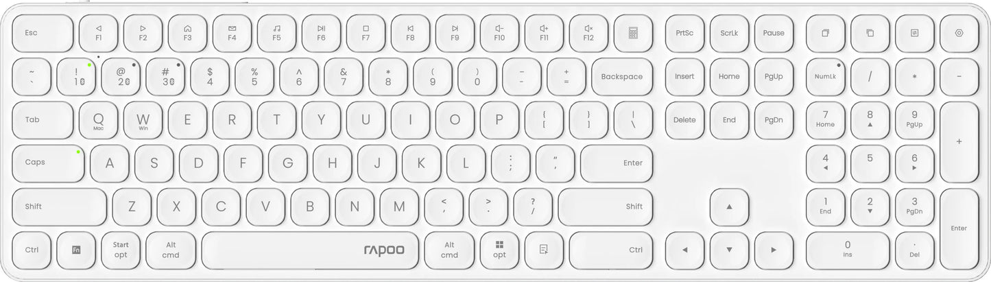 RAPOO E9810 ultraslim Keyboard 12645 Wireless, White Idealshop