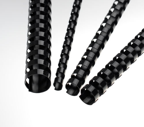 RENZ Plastikbinderücken 19mm A4 17190121 schwarz, 21 Ringe 50 Stück Idealshop