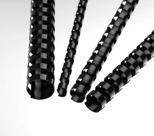 RENZ Plastikbinderücken 19mm A4 17190121 schwarz, 21 Ringe 50 Stück Idealshop