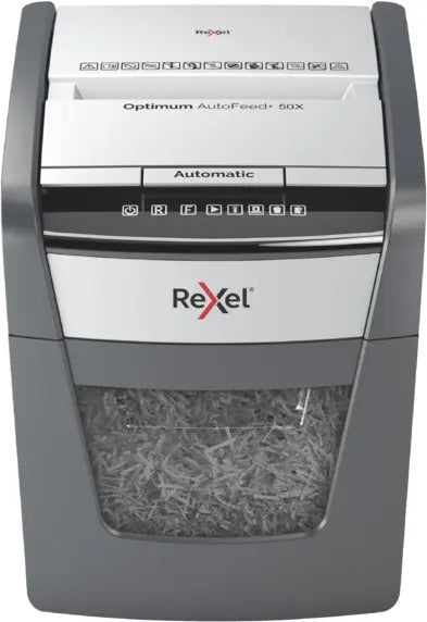 REXEL Aktenvernichter Optimum AF+ 2020050XCH X50, P-4, 20lt Idealshop