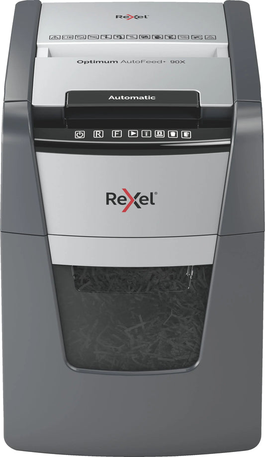 REXEL Aktenvernichter Optimum AF+ 2020090XCH 90X, P-4, 34lt Idealshop