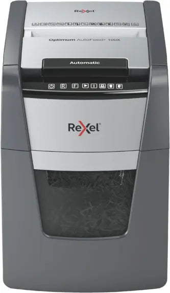 REXEL Aktenvernichter Optimum AF+ 2020100XCH 100X, P-4, 34lt Idealshop