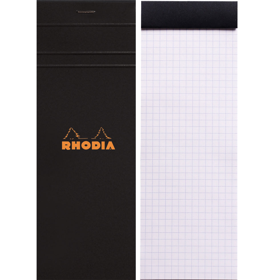 RHODIA    Notizblock schwarz    74x210mm