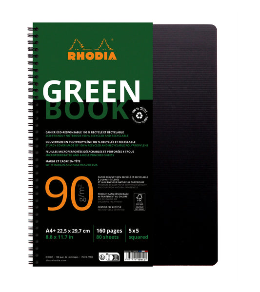 RHODIA Greenbook Notizbuch A4 119912C kariert 90g 160 S. Idealshop
