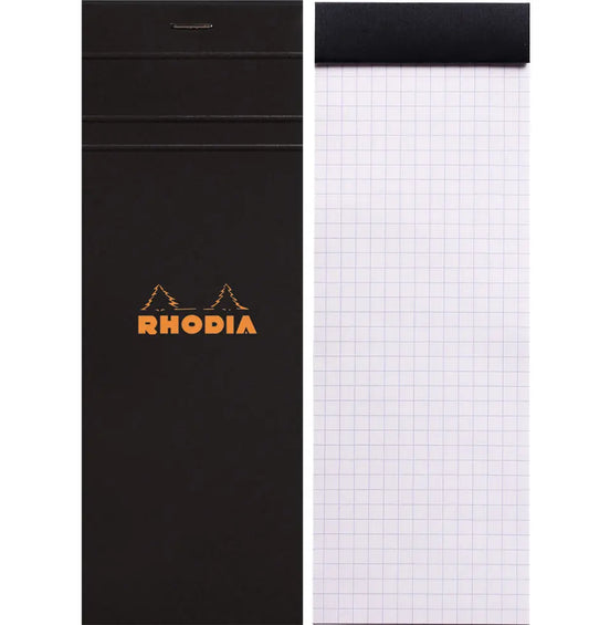 RHODIA Notizblock schwarz 74x210mm 82009C kariert 80 Blatt Idealshop