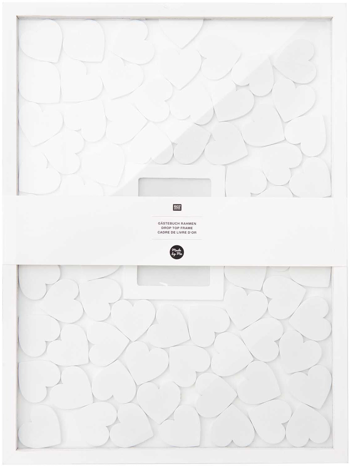 RICO DESIGN Gästebuch Rahmen 30x40cm 500189 inkl. 70 Holzh. weiss
