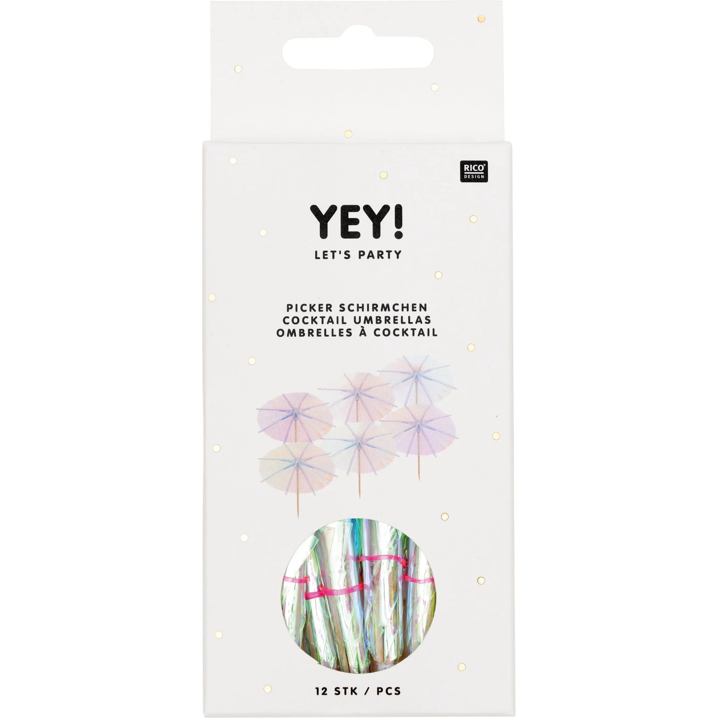 RICO DESIGN Dekoschirmchen 8.3x10cm 81004.00.17 transparent 12 Stück Idealshop