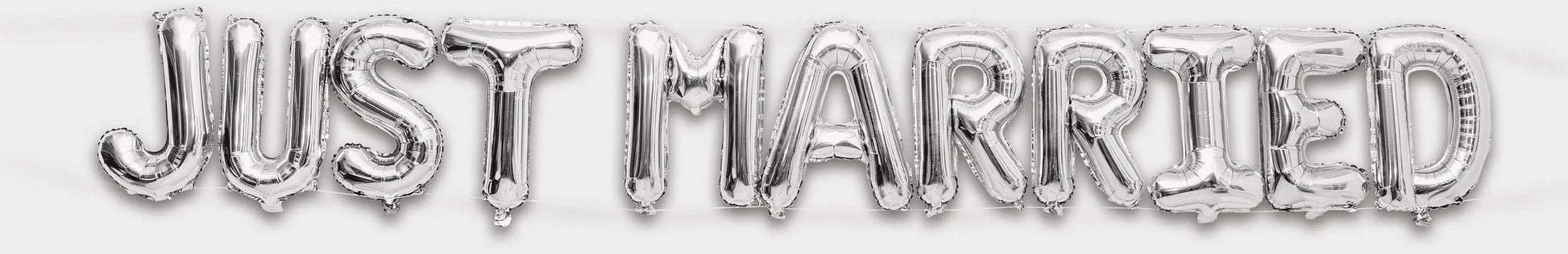 RICO DESIGN Folienballon 36cm, 11 Stück 81000.02.41 Just Married silber Idealshop