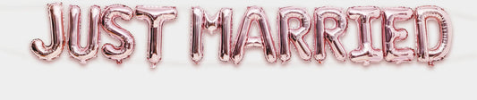 RICO DESIGN Folienballon 36cm, 11 Stück 81000.02.42 Just Married rosa Idealshop