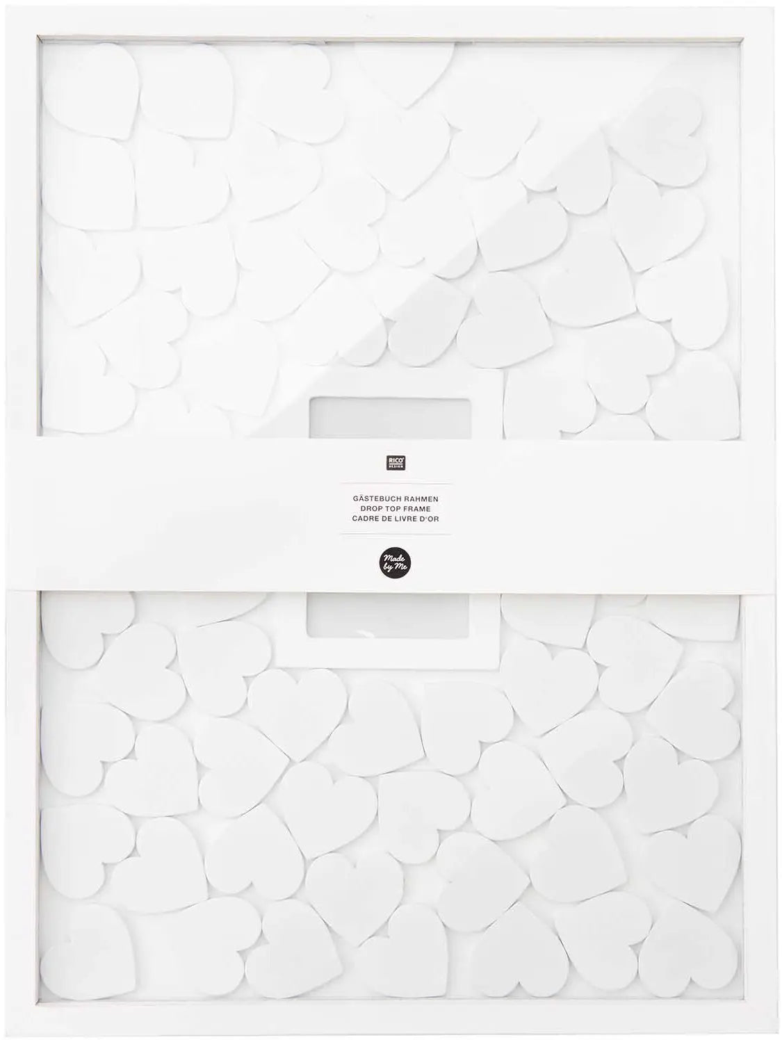 RICO DESIGN Gästebuch Rahmen 30x40cm 500189 inkl. 70 Holzh. weiss Idealshop