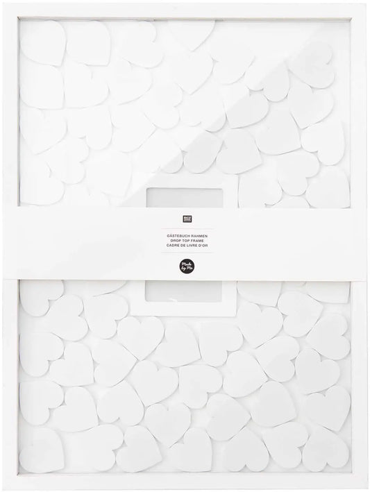 RICO DESIGN Gästebuch Rahmen 30x40cm 500189 inkl. 70 Holzh. weiss Idealshop