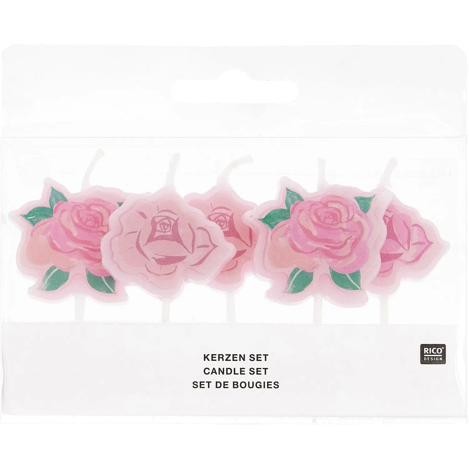 RICO DESIGN Geburtstagskerzen 400889 Rosen 5 Stück Idealshop