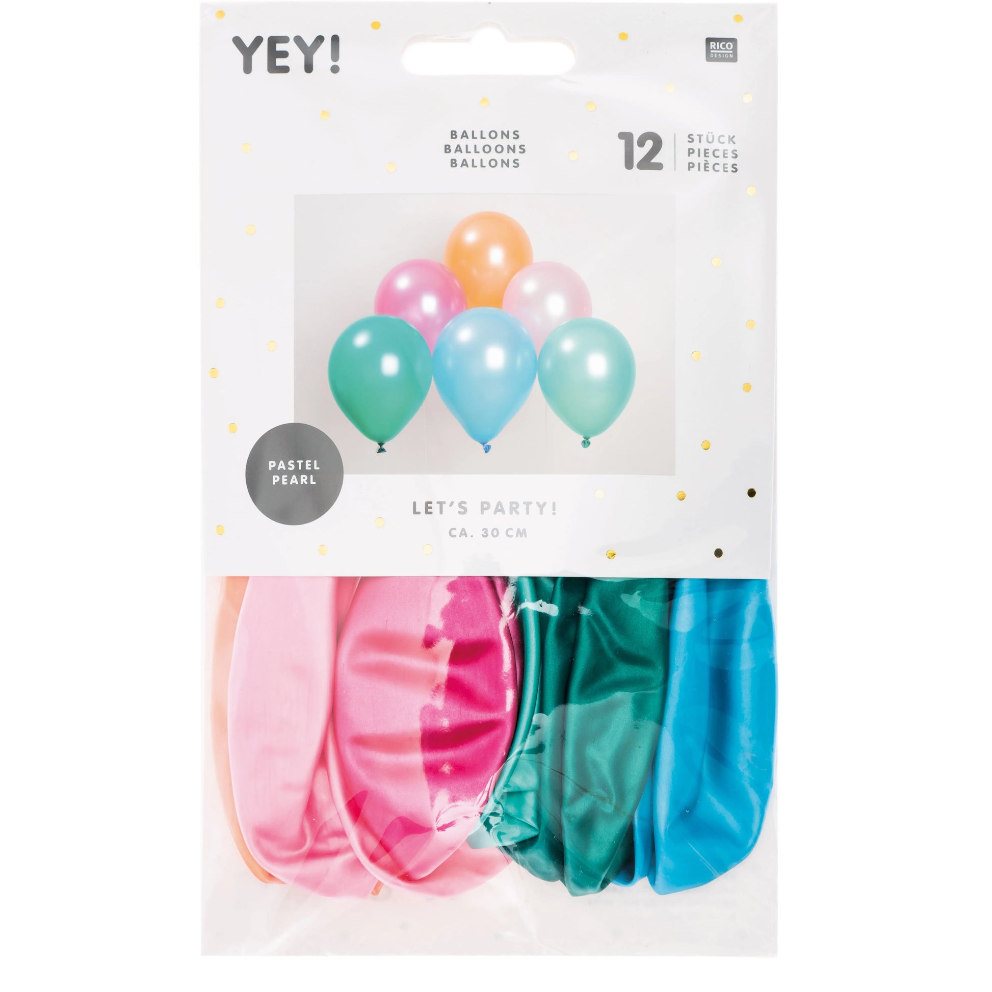RICO DESIGN Luftballons 30cm 81001.00.34 Pastelle pearls Idealshop