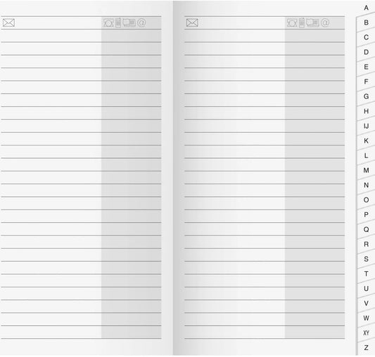 RIDOIDE M-Planer Adressregister 7045790.26 48 Seiten 8.7x15.3cm Idealshop
