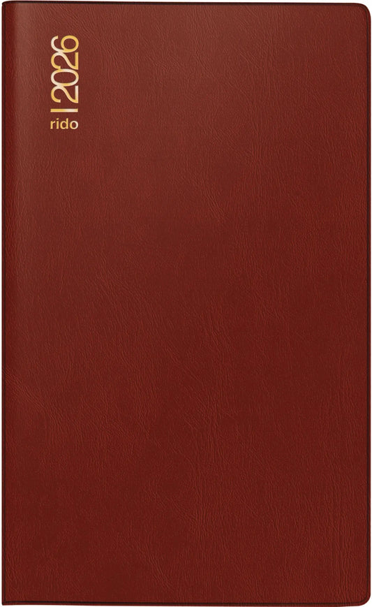 RIDOIDE M-Planer deutsch 2026 7046892296.26 1M/2S bordeaux DE 8.7x15.3cm Idealshop