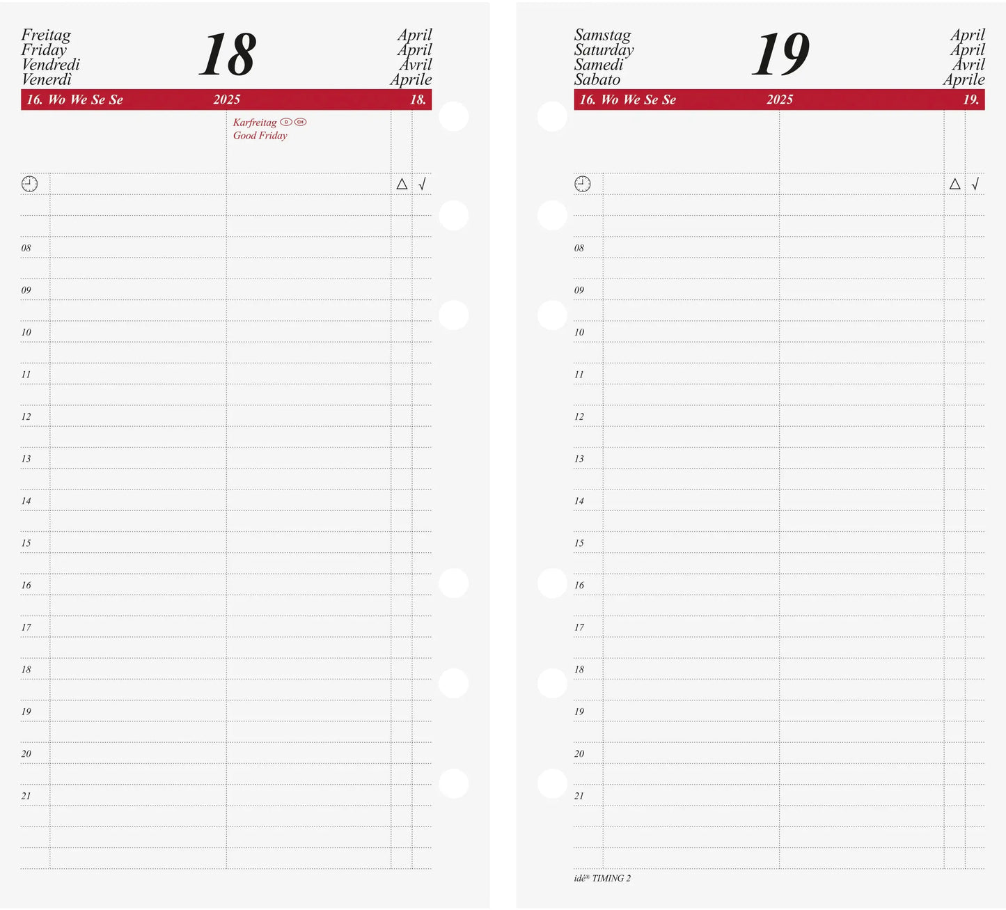 RIDOIDE   Tageskalender Timing 2    2025 Idealshop