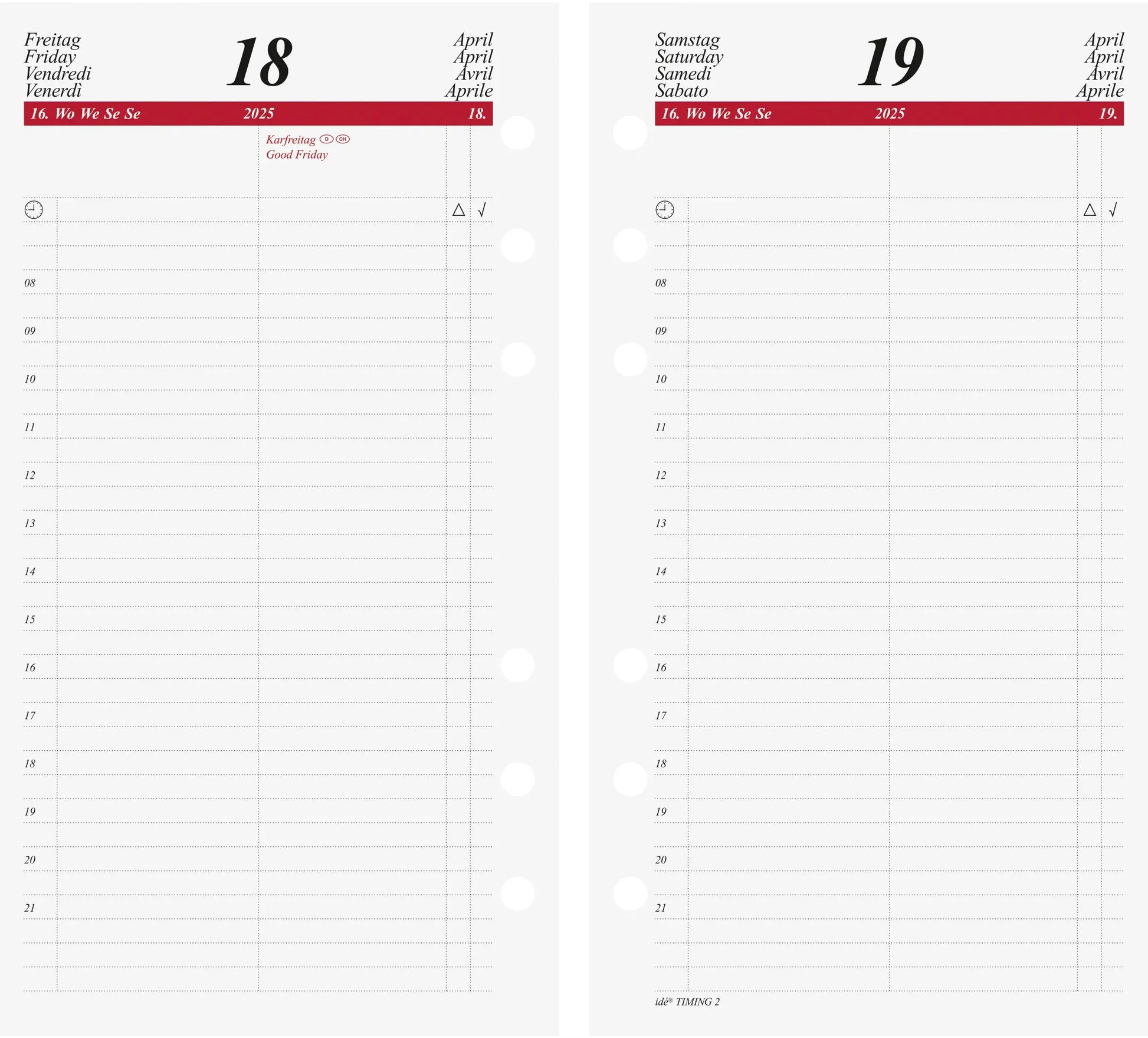 RIDOIDE   Tageskalender Timing 2    2025 Idealshop